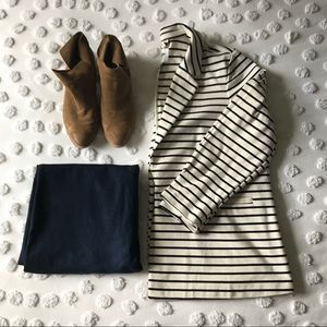 Stripped Ponte Knit Blazer